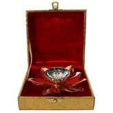Silver Diya Shaped Like A Flower